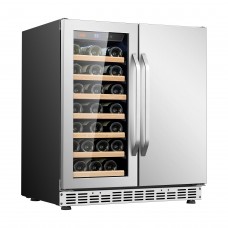 Lanbo 30 Inch 31 Bottle 76 Can Dual Zone Beverage and Wine Cooler - LB66BAA