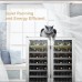 Lanbopro 62 Bottle Dual Door Wine Cooler - LP66D